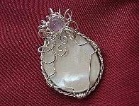 マザーシェル ワイヤーアートペンダント