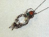 クリアクォーツ ワイヤーアートペンダント