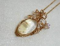 シトリン ワイヤーアートペンダント