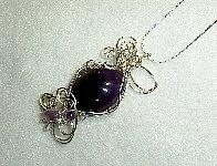 アメジスト ワイヤーアートペンダント